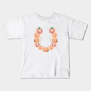 Letter U Floral Kids T-Shirt